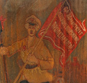 Агитационная шкатулка «Товарищи! Идите в Красную Армию!», дерево, фирма Шмитт и Ко, Германия, 1922 г.