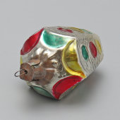Винтажная ёлочная игрушка «Светофор», стекло, 1940-е