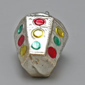 Винтажная ёлочная игрушка «Светофор», стекло, 1940-е