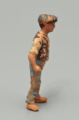 Старинная фигурка, игрушка «Фермер», папье-маше, Европа, 1920-30 гг.