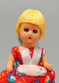 Детская игрушка, паричковая кукла «Златовласка», пластмасса, ткань, СССР, 1970-80 гг.