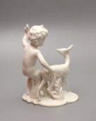 Фарфоровая статуэтка «Путто с олененком», Европа, Германия, 1950-60 гг.