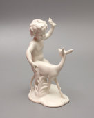 Фарфоровая статуэтка «Путто с олененком», Европа, Германия, 1950-60 гг.
