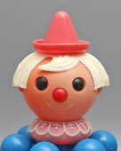 Советская детская игрушка «Пирамидка «Клоун», пластмасса, 1970-80 гг.