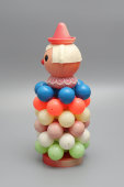 Советская детская игрушка «Пирамидка «Клоун», пластмасса, 1970-80 гг.