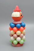 Советская детская игрушка «Пирамидка «Клоун», пластмасса, 1970-80 гг.