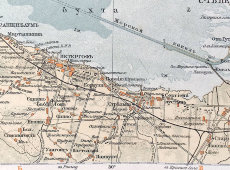 Дореволюционный план «Санкт-Петербург и его окрестности: Петергоф, Ораниенбаум, Стрельна», Тов-во Просвещение, Санкт-Петербург, 1900-е