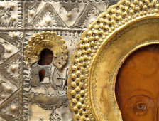 Икона «Святой Преподобный Михаил Клопский» (Новгородский), средняя полоса России, нач. 20-го века