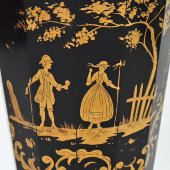 Старинный бокал с гранями «Пасторальная сцена», аметистовое стекло, Императорский стеклянный завод, 19 в.