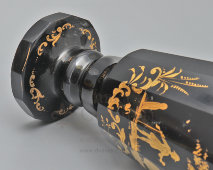 Старинный бокал с гранями «Пасторальная сцена», аметистовое стекло, Императорский стеклянный завод, 19 в.