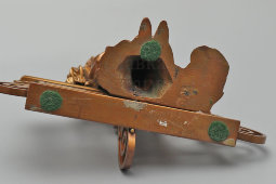 Комплект старинных статуэток, держатели нот «Менестрель‑шутник с лютней и знатная дама», бронза, Европа, кон. 19, нач. 20 вв.