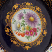 Тарелка «Полевые цветы», прорезной фарфор, живопись, Мейсен, Германия