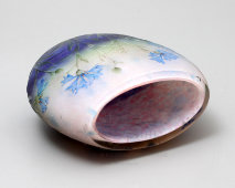 Маленькая настольная ваза «Васильковая», стекло, Европа, 1930-40 гг.