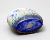 Маленькая настольная ваза «Васильковая», стекло, Европа, 1930-40 гг.