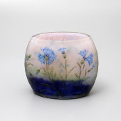 Маленькая настольная ваза «Васильковая», стекло, Европа, 1930-40 гг.