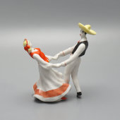 Статуэтка «Мексиканский танец», скульптор Богданова О. М., фарфор, Дулево, 1970-80 гг.