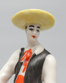 Статуэтка «Мексиканский танец», скульптор Богданова О. М., фарфор, Дулево, 1970-80 гг.