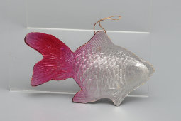 Винтажная ёлочная игрушка «Лещ», штампованный картонаж, СССР, 1950-60 гг.