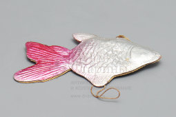 Винтажная ёлочная игрушка «Лещ», штампованный картонаж, СССР, 1950-60 гг.