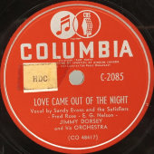 Старинная пластинка: Jimmy Dorsey And His Orchestra – Jump Back Honey / Love Came Out Of The Night. 1952. Columbia