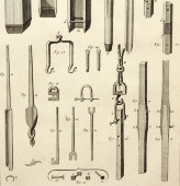 Гравюра «Минералогия: инструменты для разработки месторождения»