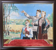 Эскиз агитационного плаката «С каждым днем все радостнее жить!», СССР, 1940-50 гг.