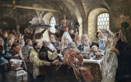 Картина «Боярский свадебный пир», Маковский Константин Егорович