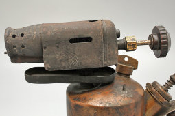 Старинная паяльная лампа, G. BARTHEL, клеймо две шпаги, Германия, 1-я пол. 20 в.