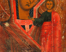 Старинная деревянная икона «Божия Матерь Казанская», Россия, Поволжье