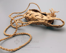 Старинный плетеный наконечник для топора, Россия, начало 20 века, береста