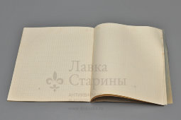 Довоенная тонкая тетрадь в клетку с портретом Ленина, 12 листов, изд-во «Гудок», г. Ленинград, 1930-е