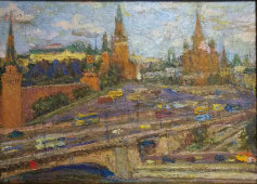 Пейзаж «Этюд красной площади», художник Г. И. Соловых, масло, живопись, 2005 г.