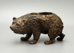 Чернильный прибор «Медведь», бронза, Россия, 1 пол. 20 века