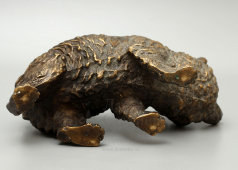 Чернильный прибор, чернильница «Медведь», Россия, первая половина 20 века, бронза.