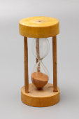 Старинные песочные часы на 2 мин., дерево, стекло, Россия, 1-я четв. 20 в.