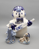 Памятный приз огромного размера «Снеговик» Московского международного турнира по хоккею с шайбой на приз газеты «Известия», Гжель, 1980-е