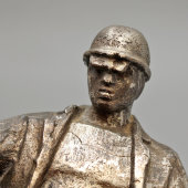 Советская металлическая статуэтка «Сталевар», силумин, СССР, 1960-е