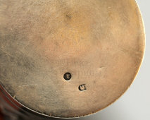 Антикварная серебряная стопка «Тройка лошадей», серебро 84 пробы