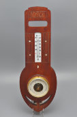 Старинный настенный барометр с комнатным термометром в деревянном корпусе, Оптик Ф. Г. Бевальд и Ко, Россия, 1900-1910 гг. 