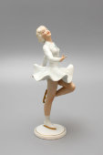 Статуэтка «Фигурное катание», фарфоровая мануфактура Унтервайсбах​, 1950-70 гг.