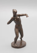 Статуэтка спортсменки «Толкательница ядра», скульптор Шаров, чугун, СССР, 1960-е