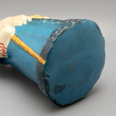 Советская новогодняя игрушка «Дед Мороз», композитный (опилочный), редкая роспись, большой размер, СССР, 1960-е