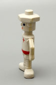 Детская игрушка «Робот Самоделкин» из серии «Веселые человечки», колкий пластик, СССР, 1970-80 гг.