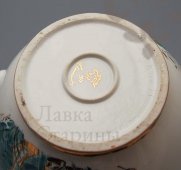Авторский фарфоровый чайник с изображением лося, роспись А. В. Коновалова, Вербилки, 1978 г.