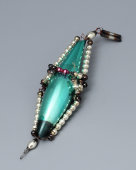 Старая советская ёлочная игрушка «Сосулька», стекло, 1930-50 гг.