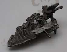 Пепельница «Стрекоза с птицей», Россия, Кусинский завод, 19 век, чугун