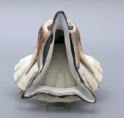 Подчасник, корпус для часов​ «Собака с раковиной», фарфор, Европа, 19 век