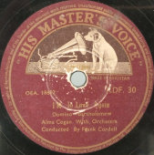 Старинная пластинка: Hoffman Manning - Mama Teach Me To Dance / Domino Bartholomew - I'm In Love Again . His Master's Voice. 1956г.