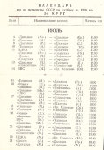 Календарь первенства СССР по футболу, 1950 год, Центральный стадион «Динамо»