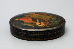 Лаковая шкатулка папье-маше «Хозяйка медной горы», художник Чаадаев Н., СССР, п. Палех, 1947 г.